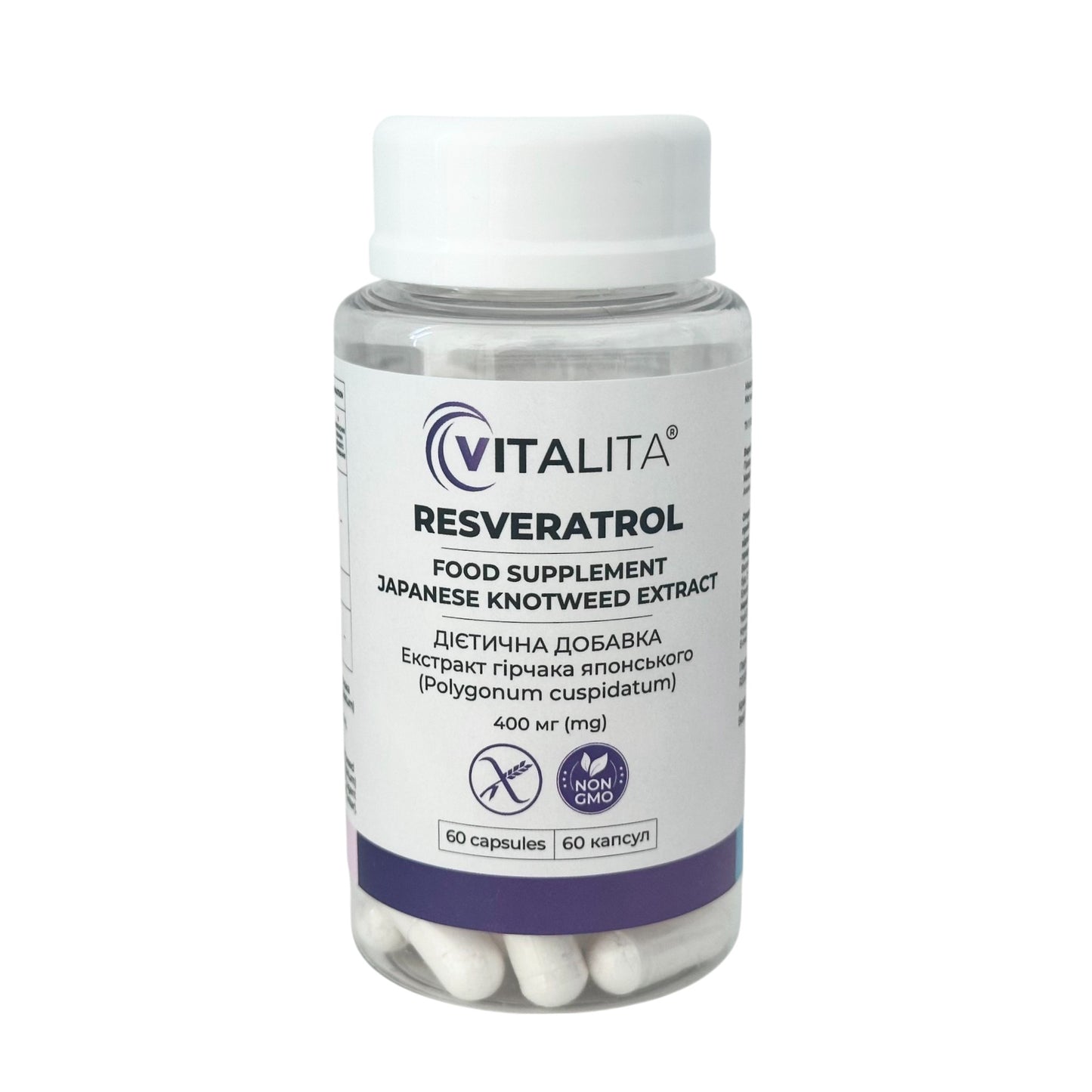 VITALITA Resveratrol 400 mg, 60 capsules