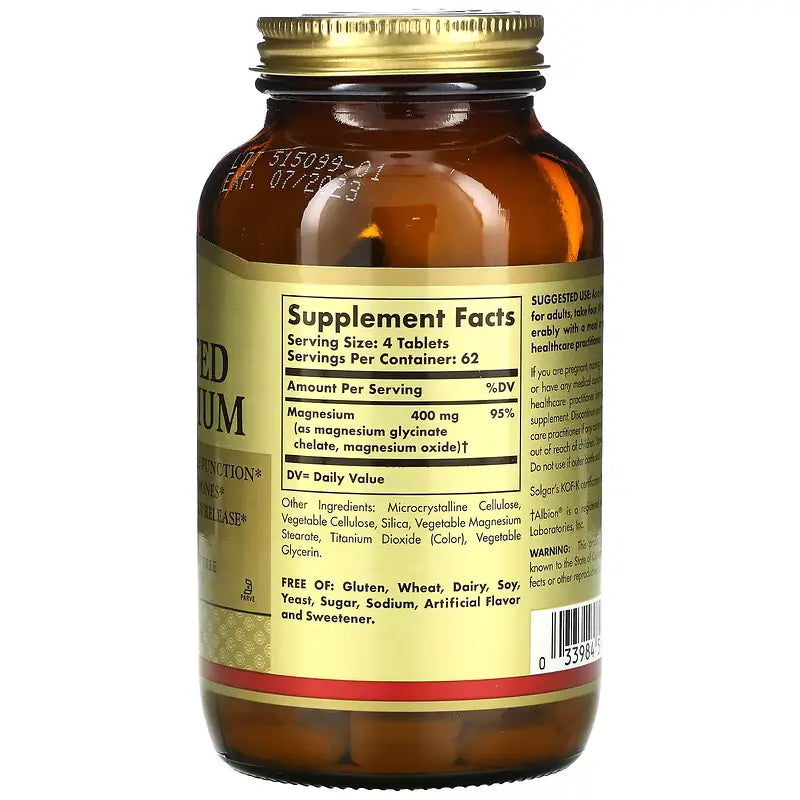 Solgar Chelated Magnesium - 250 tabs