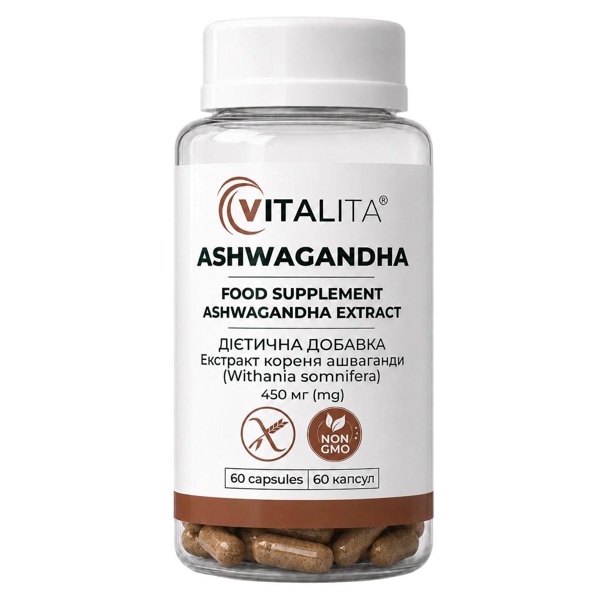 VITALITA Ashwagandha 450 mg, 60 capsules