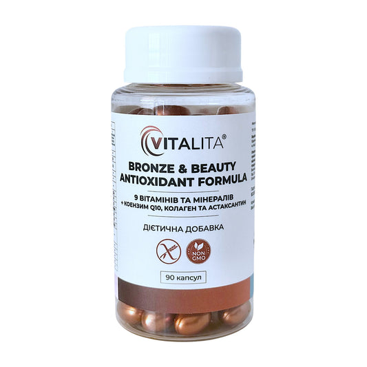 VITALITA Bronze & Beauty Антиоксидант Формула 9 вітамінів та мінералів