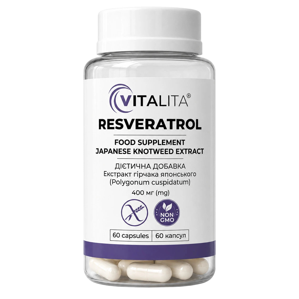 VITALITA Resveratrol 400 mg, 60 capsules