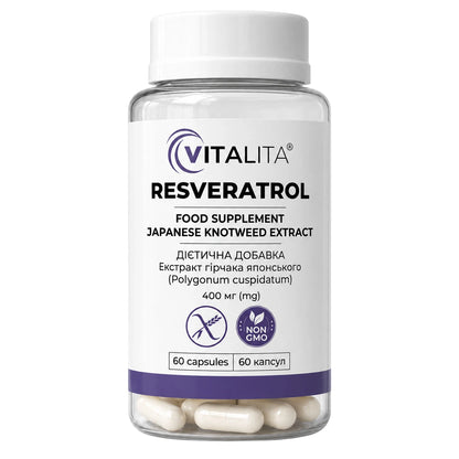 VITALITA Resveratrol 400 mg, 60 capsules